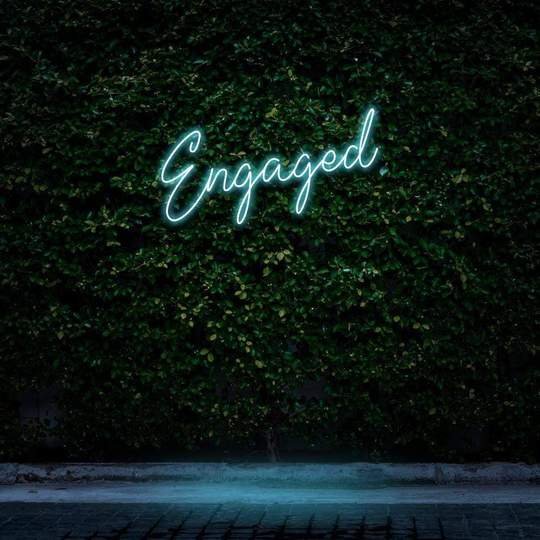 engaged neon sign