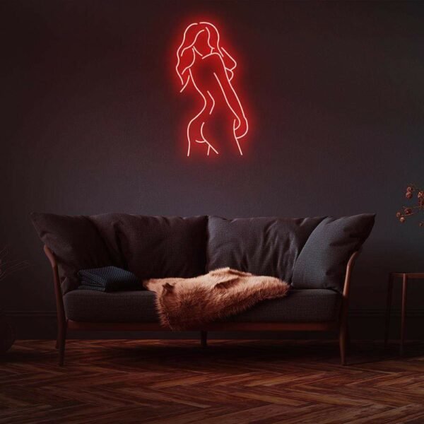 red neon sign