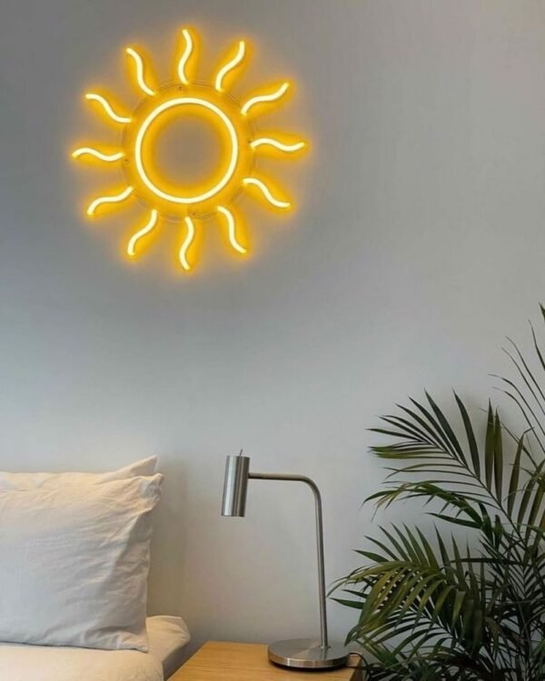 warm sun neon sign