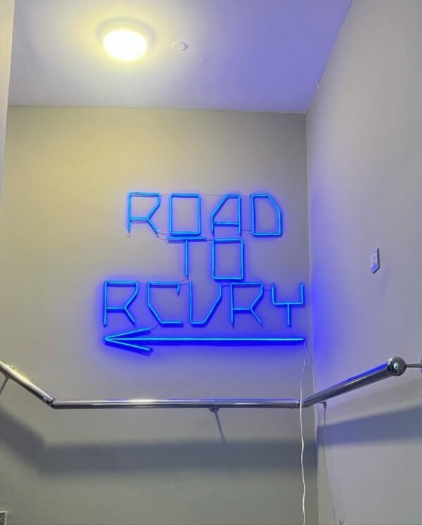 road to rcvry neon sign