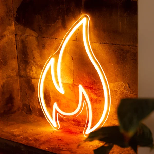 flame neon sign