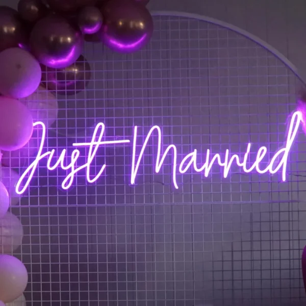 just married neon sign
