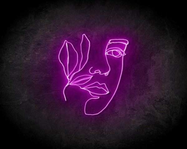 face art neon sign
