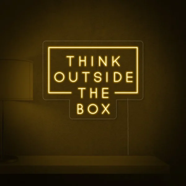 Think Outside The Box Neon Sign