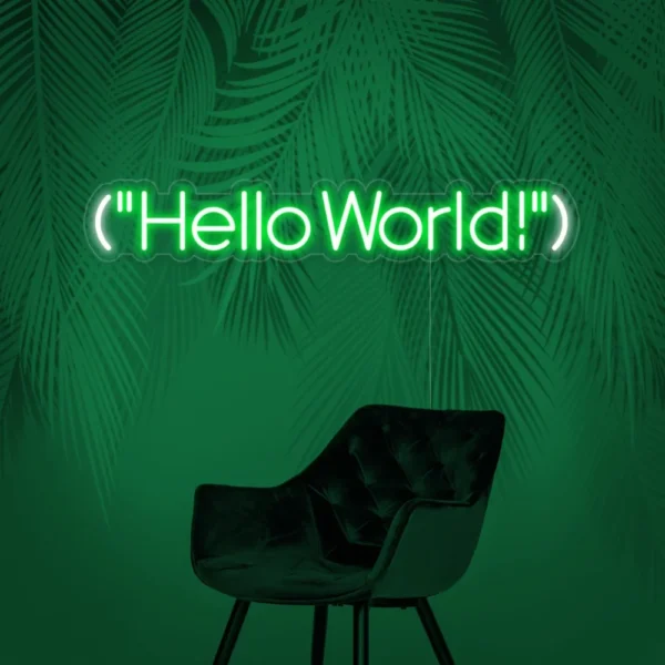 Hello World Neon Sign