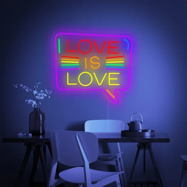 LGBT Love is Love Rainbow Neon Sign