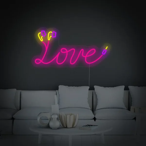 Love Earphones Cable Neon Sign