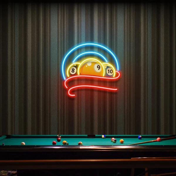 Billiard, Pool And Snooker Artwork Led Neon Sign Light