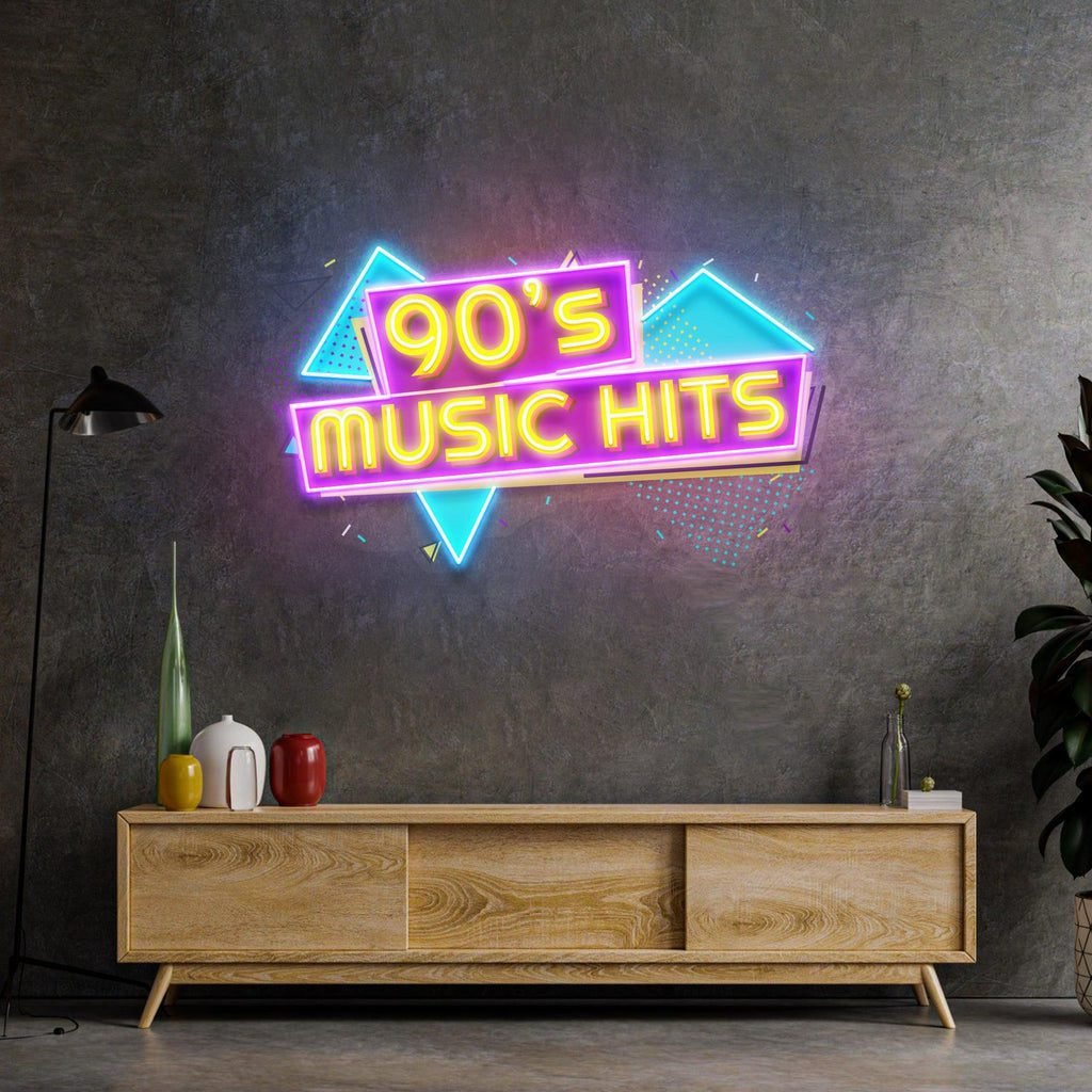 90s Music Hits Led Neon Acrylic Artwork - Image 2