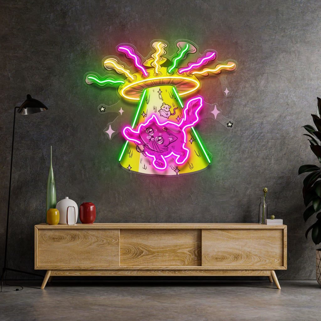 Adventurous Cat LED Neon Sign Light Pop Art - Image 3