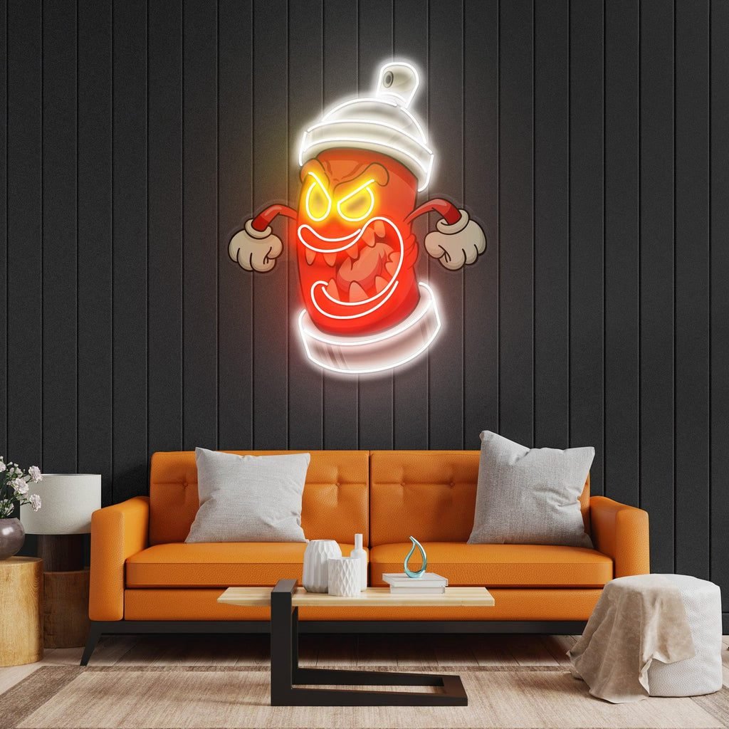 Angry Fire Hydrant Led Neon Acrylic Artwork - Image 2