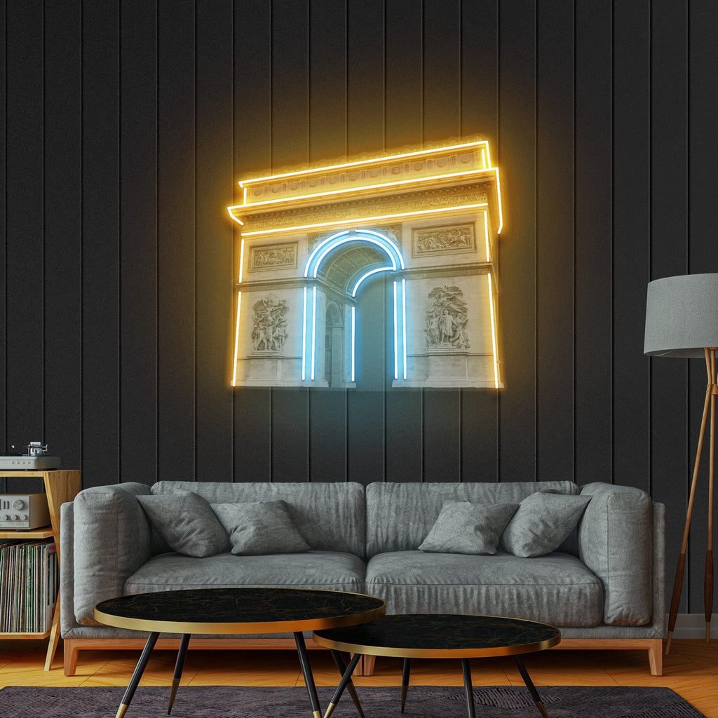Arc de Triomphe Led Neon Acrylic Artwork - Image 3