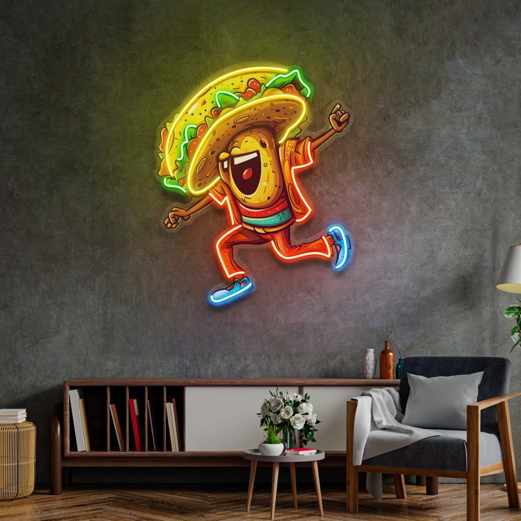 Taco Dancing LED Neon Sign Light Pop Art - Image 4