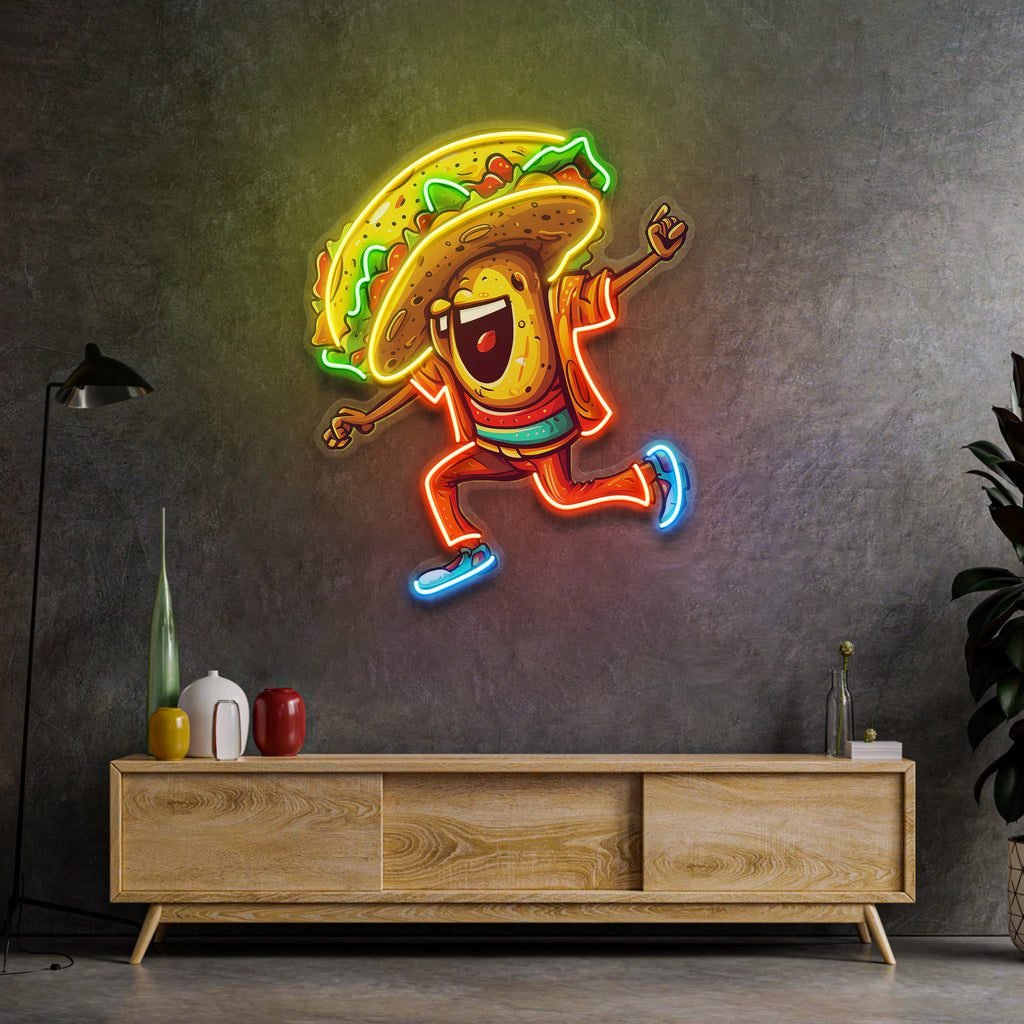 Taco Dancing LED Neon Sign Light Pop Art - Image 3