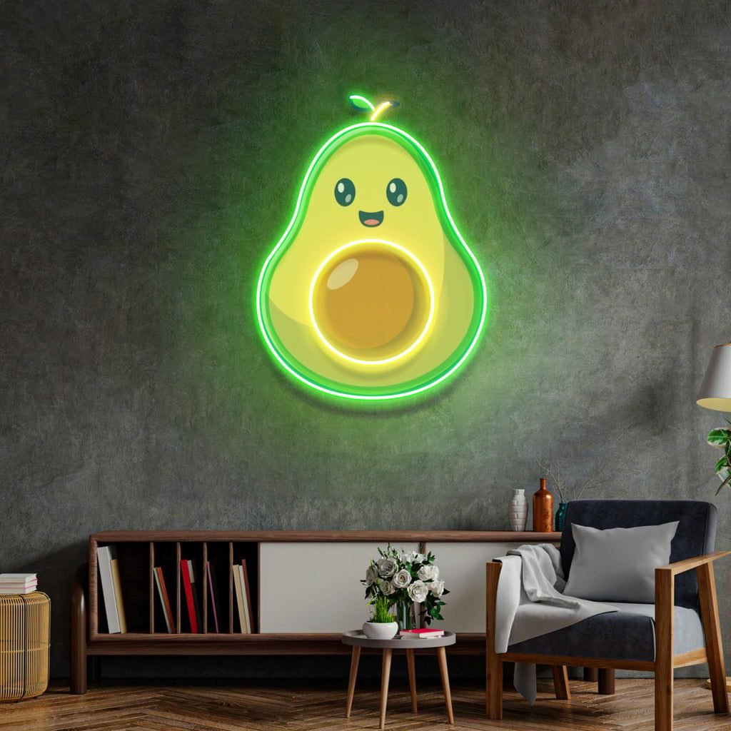 Avocado Baby Led Neon Acrylic Artwork - Image 3