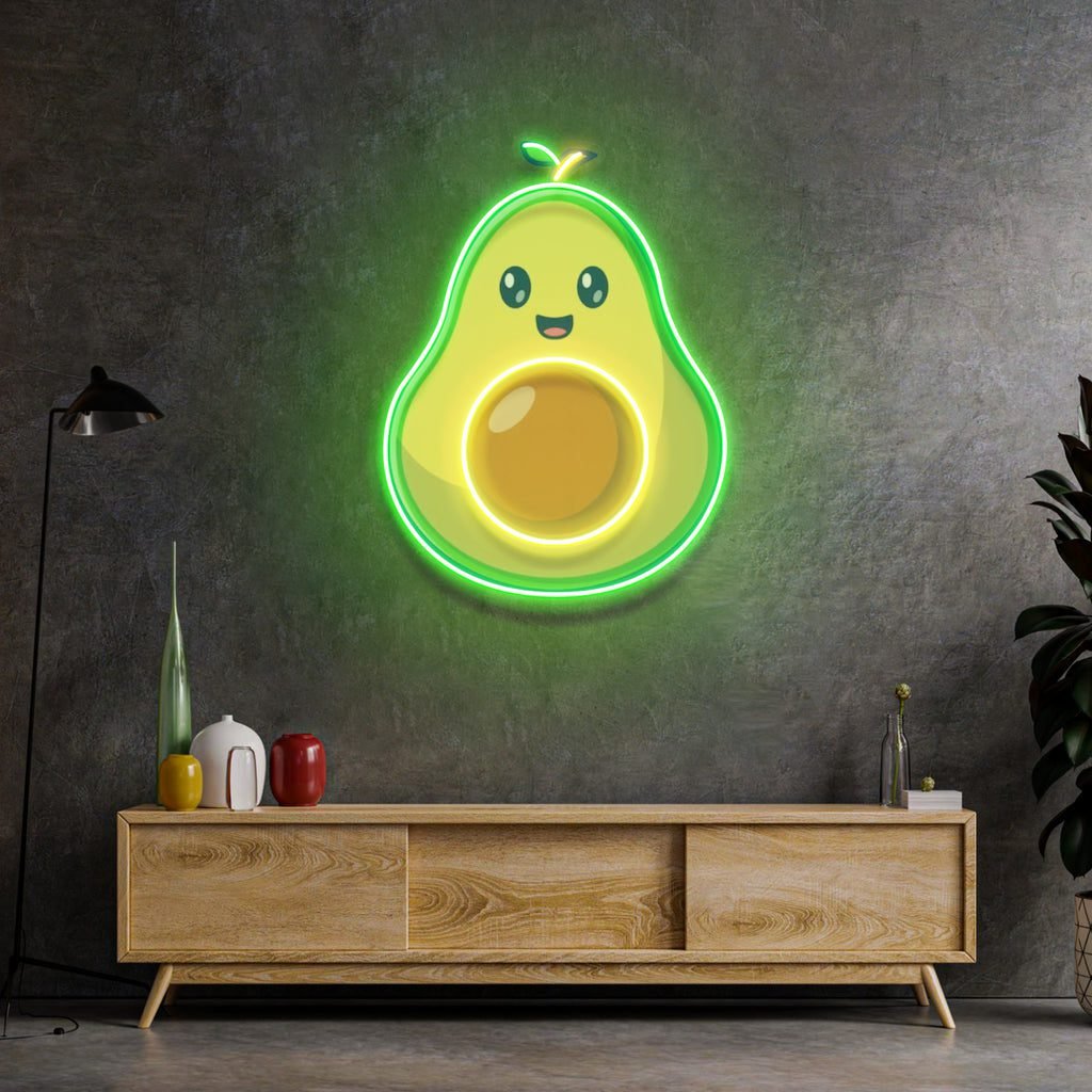 Avocado Baby Led Neon Acrylic Artwork - Image 2