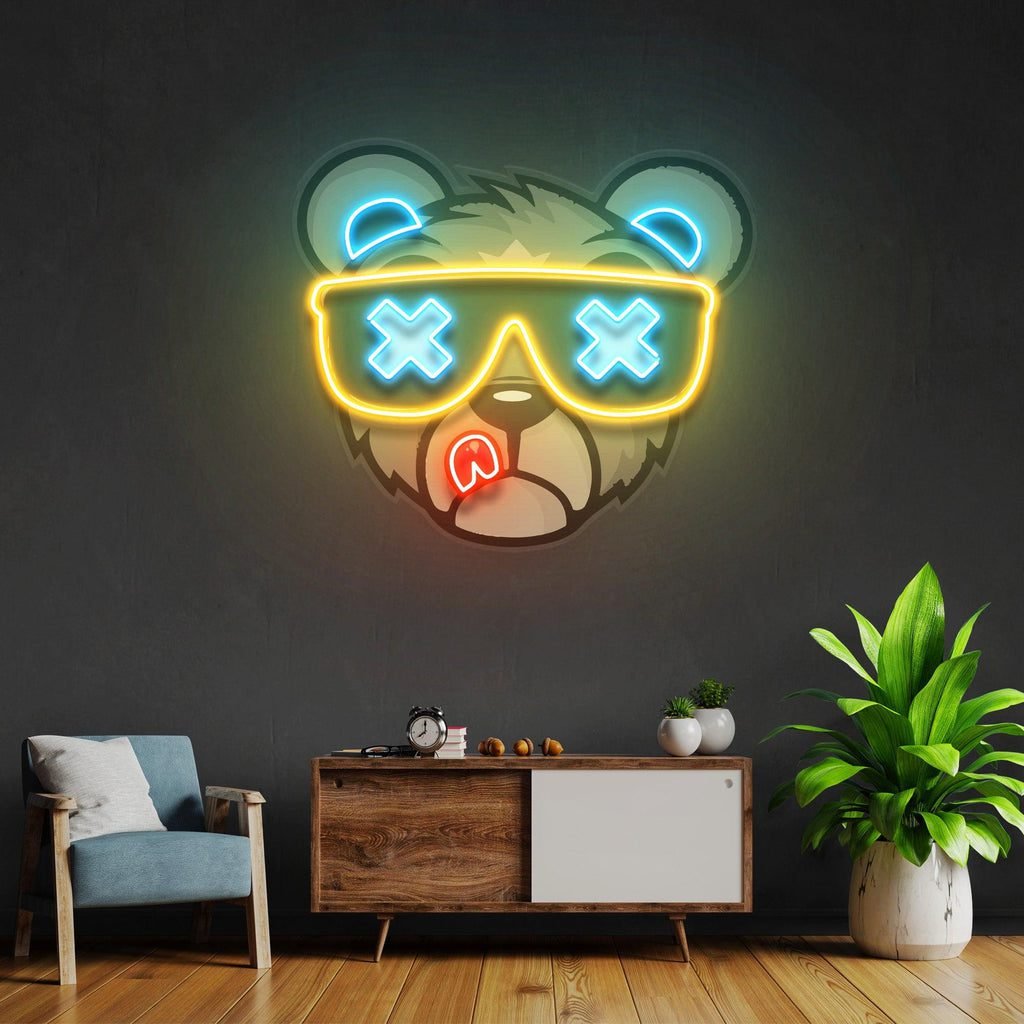 Bear Led Neon Acrylic Artwork - Image 2