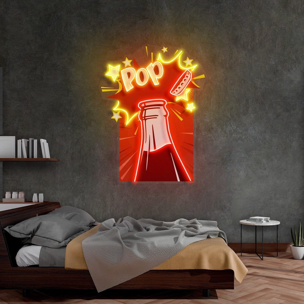 Taco Gentlemen Neon Acrylic Artwork - Image 3