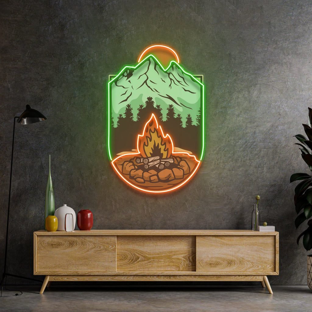 Campfire LED Neon Sign Light Pop Art - Image 2