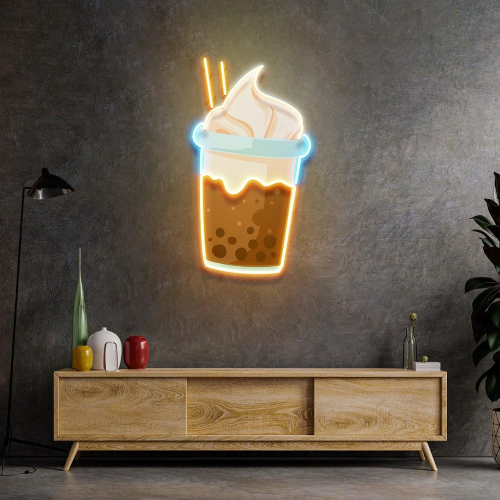 Choco Milktea Led Neon Acrylic Artwork - Image 4