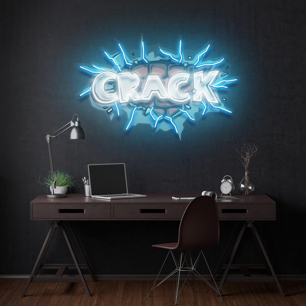 Crack Led Neon Acrylic Artwork - Image 3