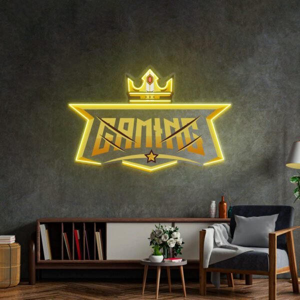 Crown Gamming LED Neon Sign Light Pop Art