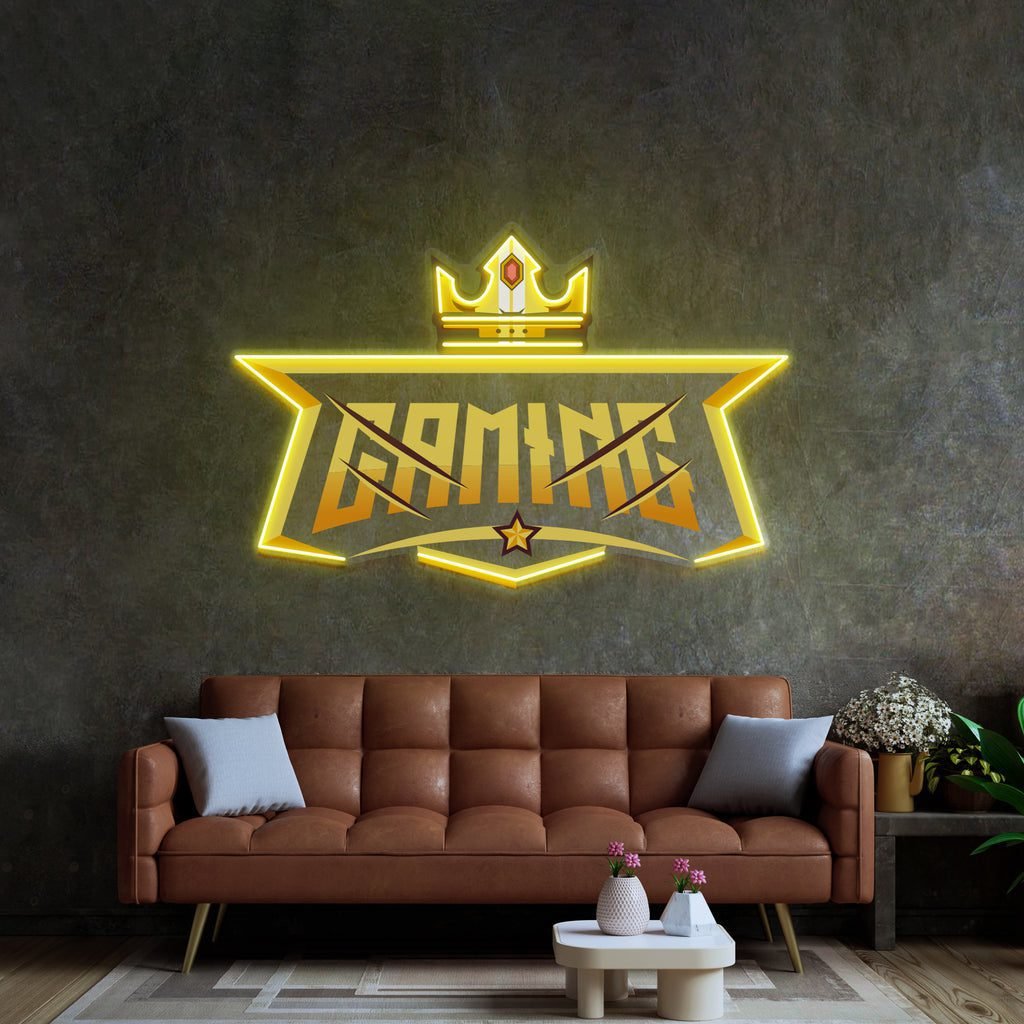 Crown Gamming LED Neon Sign Light Pop Art - Image 2