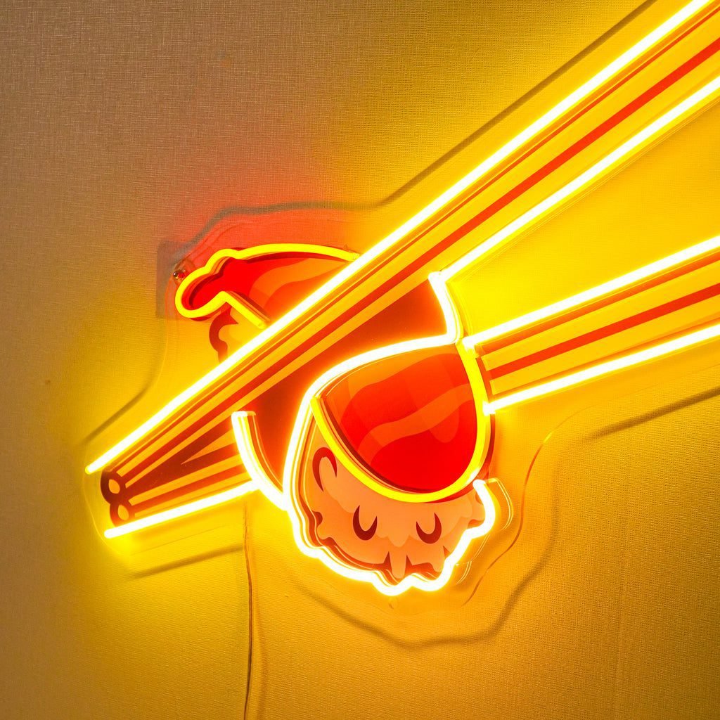 Sushi with Chopsticks Led Neon Acrylic Artwork - Image 2
