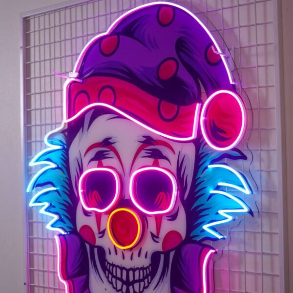 Clown Skull LED Neon Sign Light Pop Art