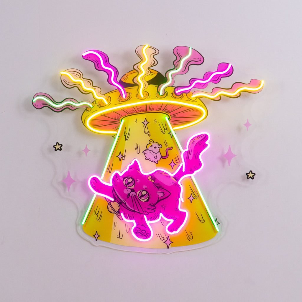 Adventurous Cat LED Neon Sign Light Pop Art - Image 2