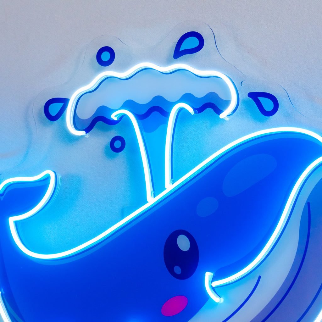 Baby Whale Spout LED Neon Sign Light Pop Art - Image 4