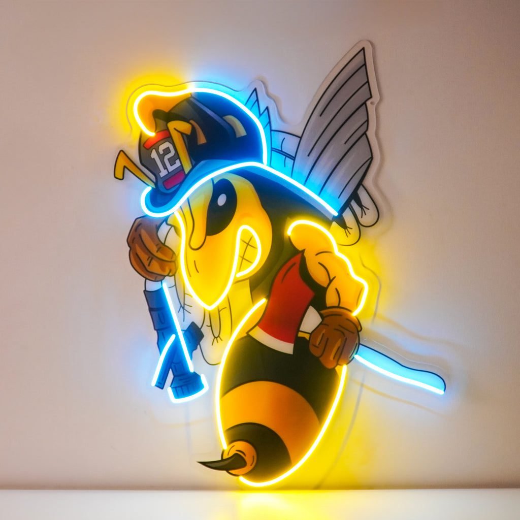 Bee Firefighters LED Neon Sign Light Pop Art - Image 2