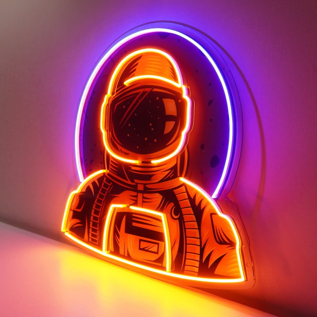 Astronaut Emblem Led Neon Acrylic Artwork - Image 3