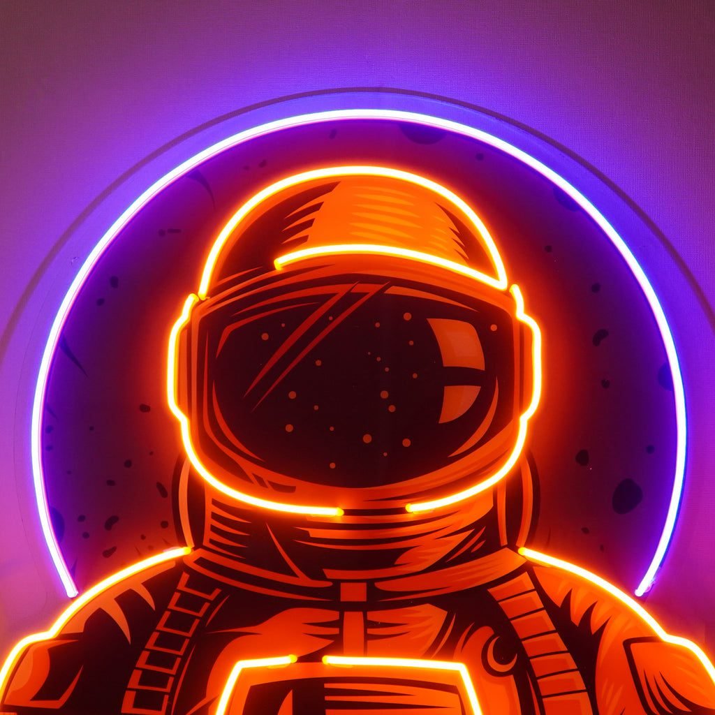 Astronaut Emblem Led Neon Acrylic Artwork - Image 4
