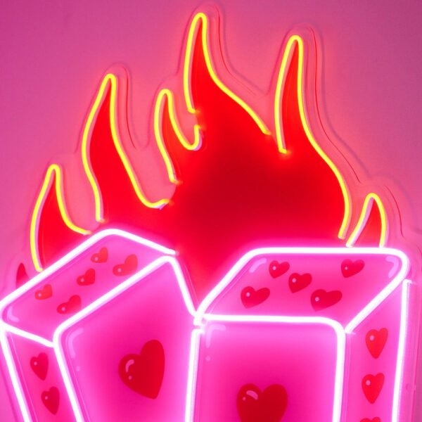 Dice Love Led Neon Acrylic Artwork
