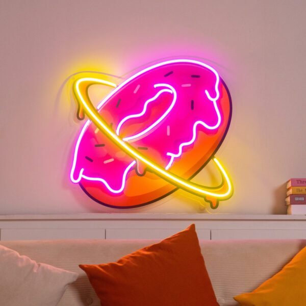 Doughnut Planet Led Neon Acrylic Artwork