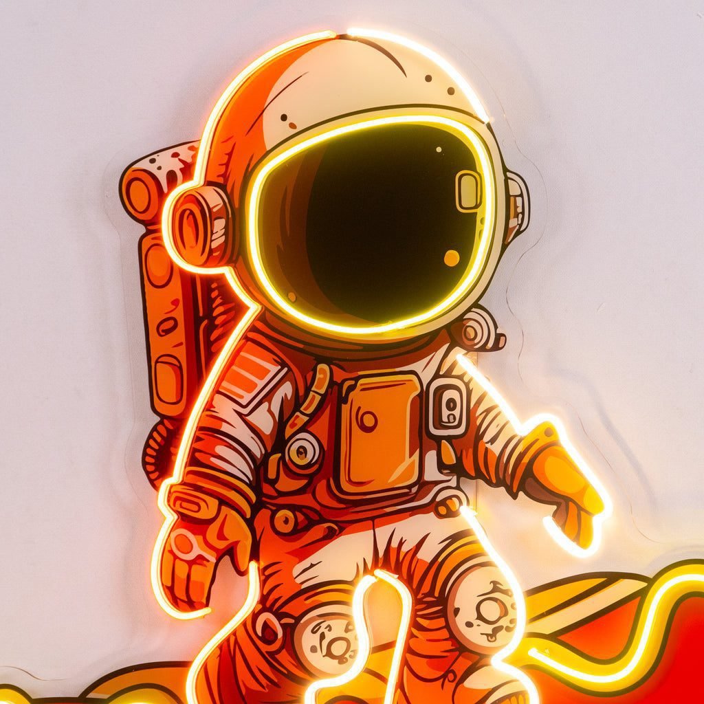 Astronaut on Hotdog Led Neon Acrylic Artwork - Image 3