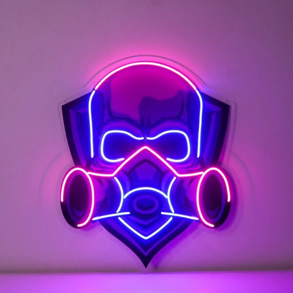Skull Gas Mask LED Neon Sign Light Pop Art