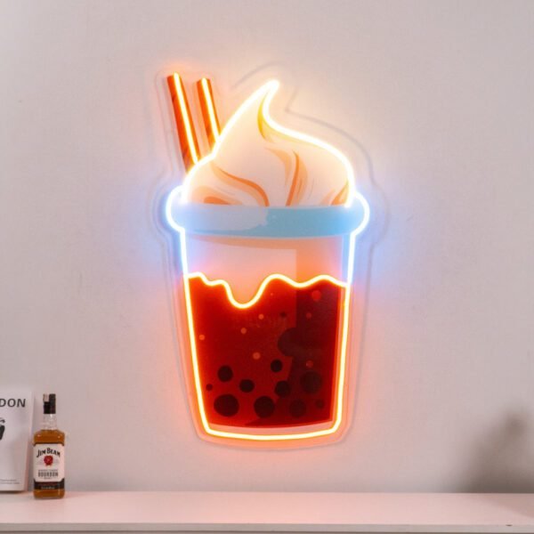 Choco Milktea Led Neon Acrylic Artwork
