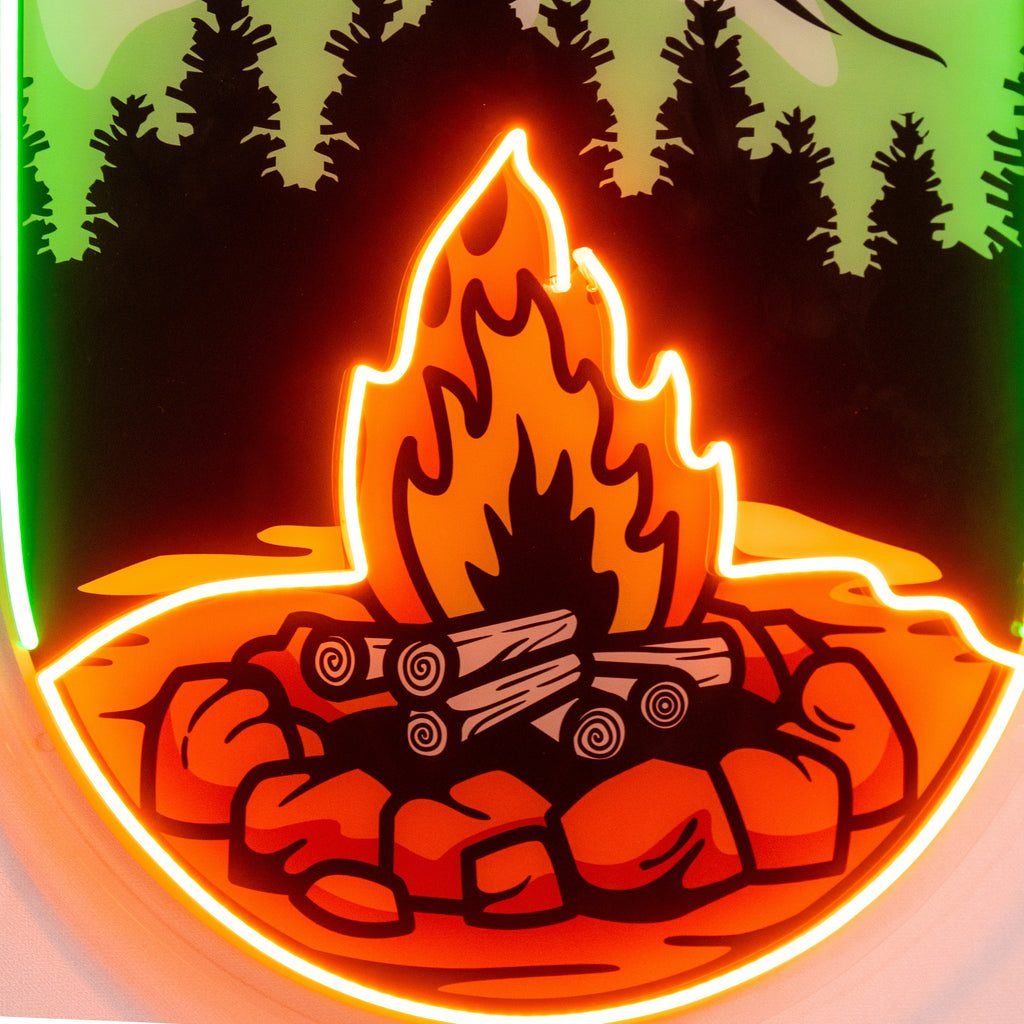 Campfire LED Neon Sign Light Pop Art - Image 3