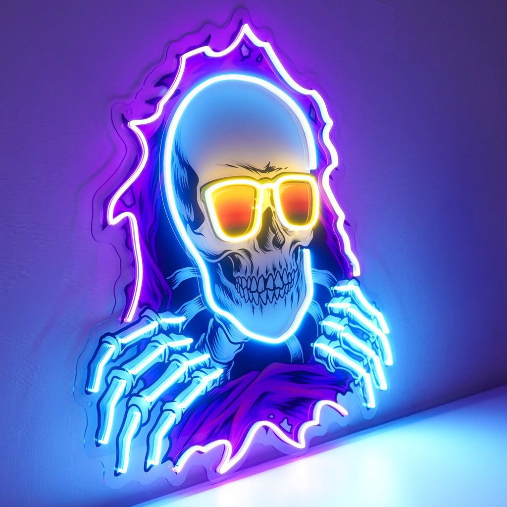 Skull Hole LED Neon Sign Light Pop Art - Image 2
