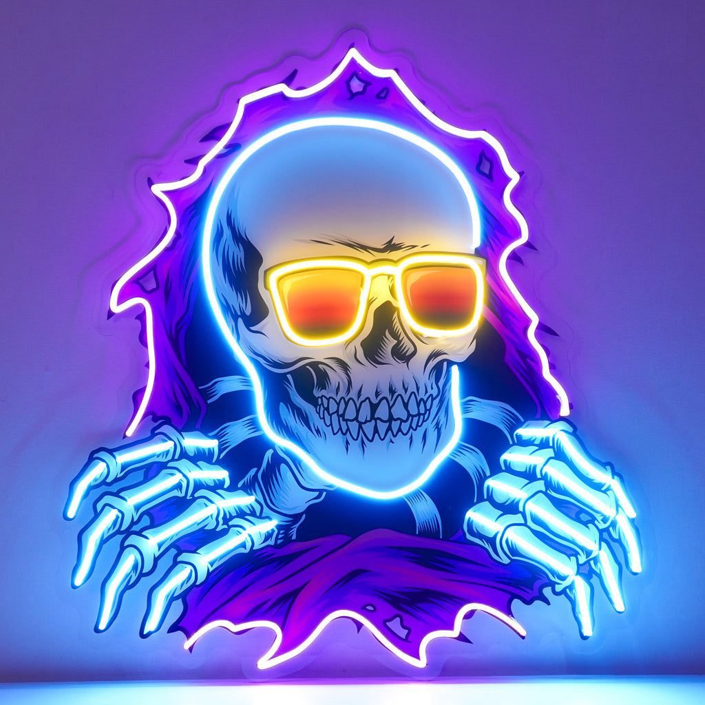 Skull Hole LED Neon Sign Light Pop Art - Image 3