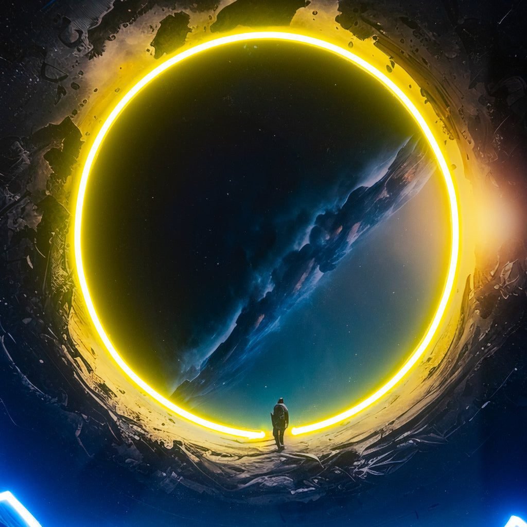 Astronaut With Space Gate LED Neon Sign Light Pop Art - Image 3