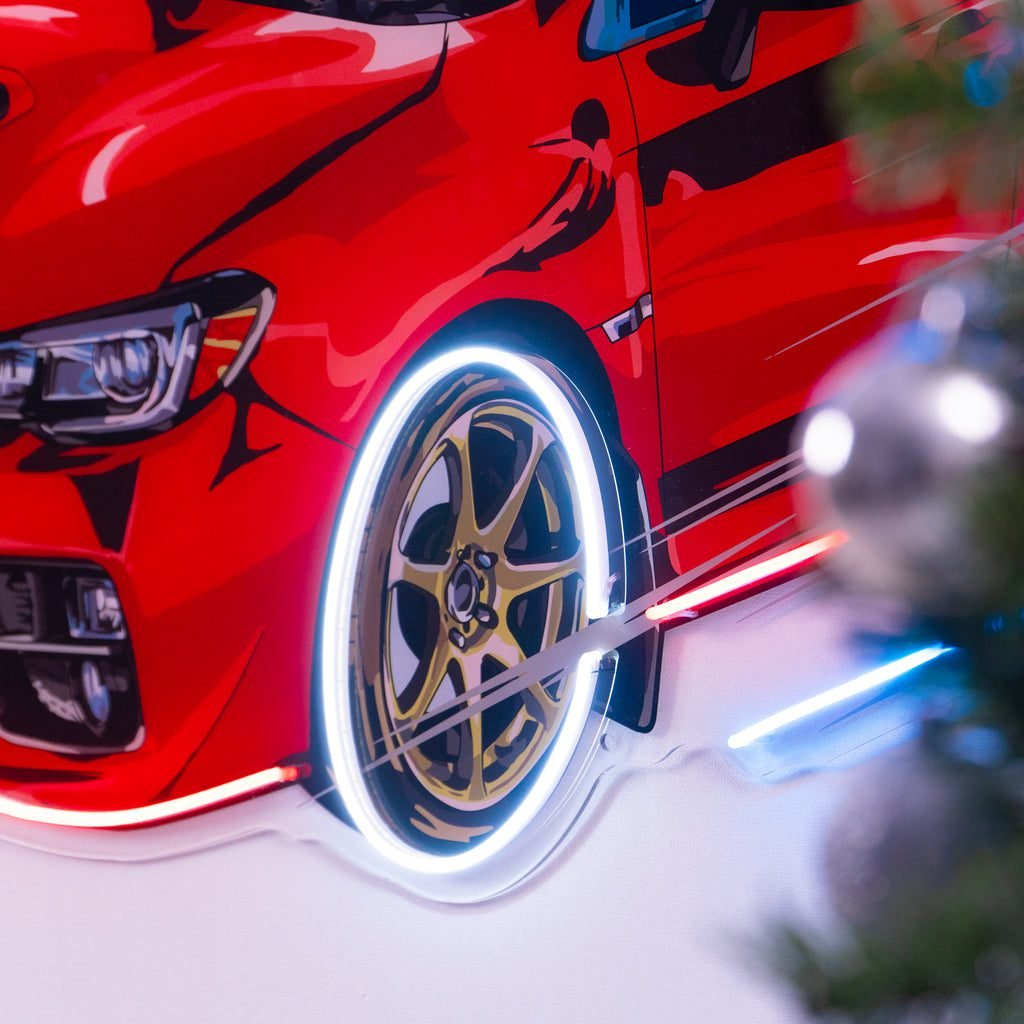 Car Fire LED Neon Sign Light Pop Art - Image 2