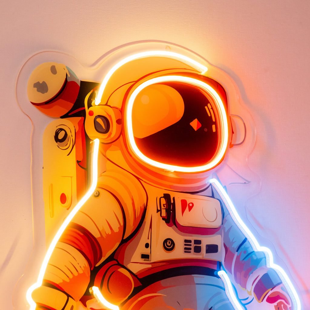 Astronaut Pizza Led Neon Acrylic Artwork - Image 3