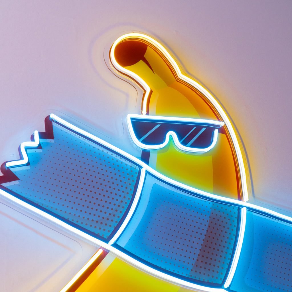 Banana Chilling Led Neon Acrylic Artwork - Image 4