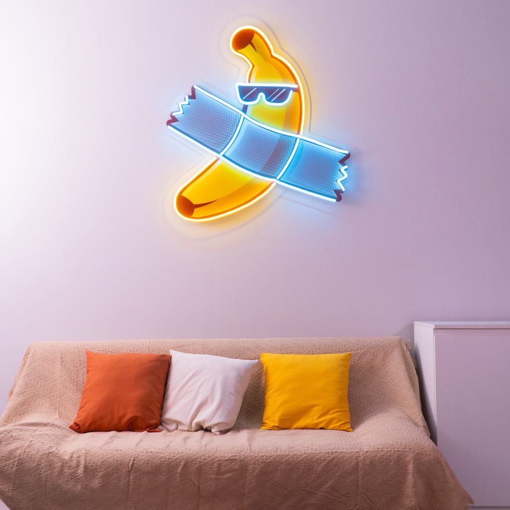 Banana Chilling Led Neon Acrylic Artwork - Image 2