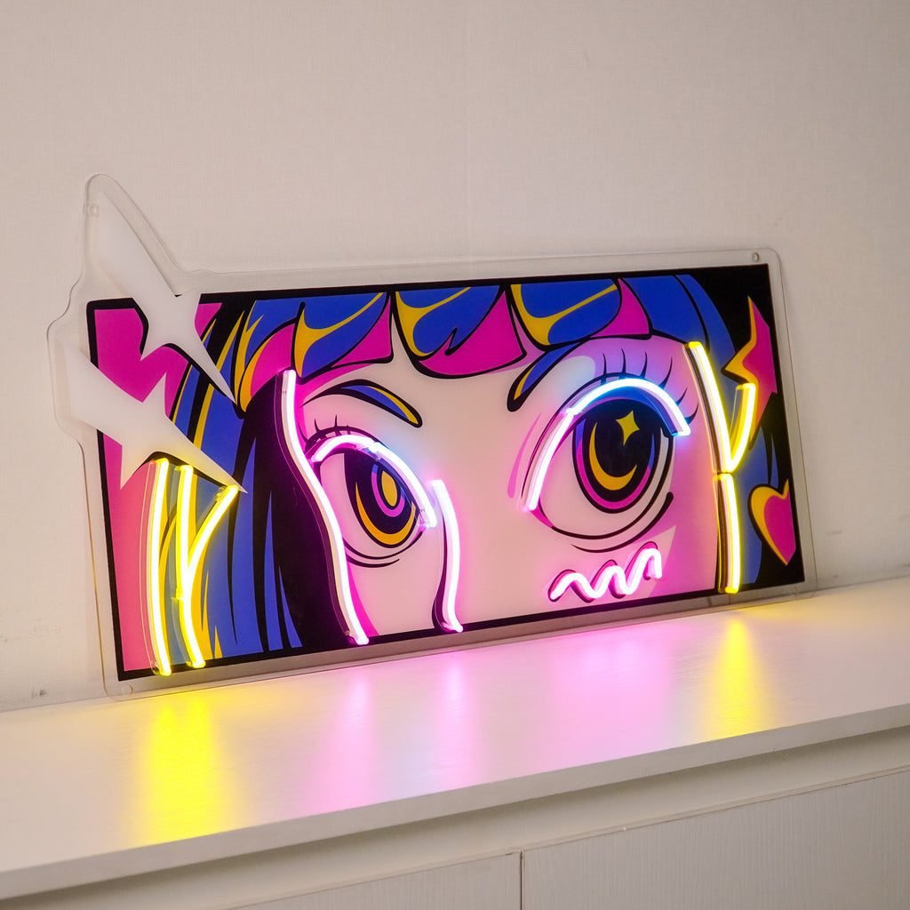 Radiant Gaze LED Neon Sign Light Pop Art