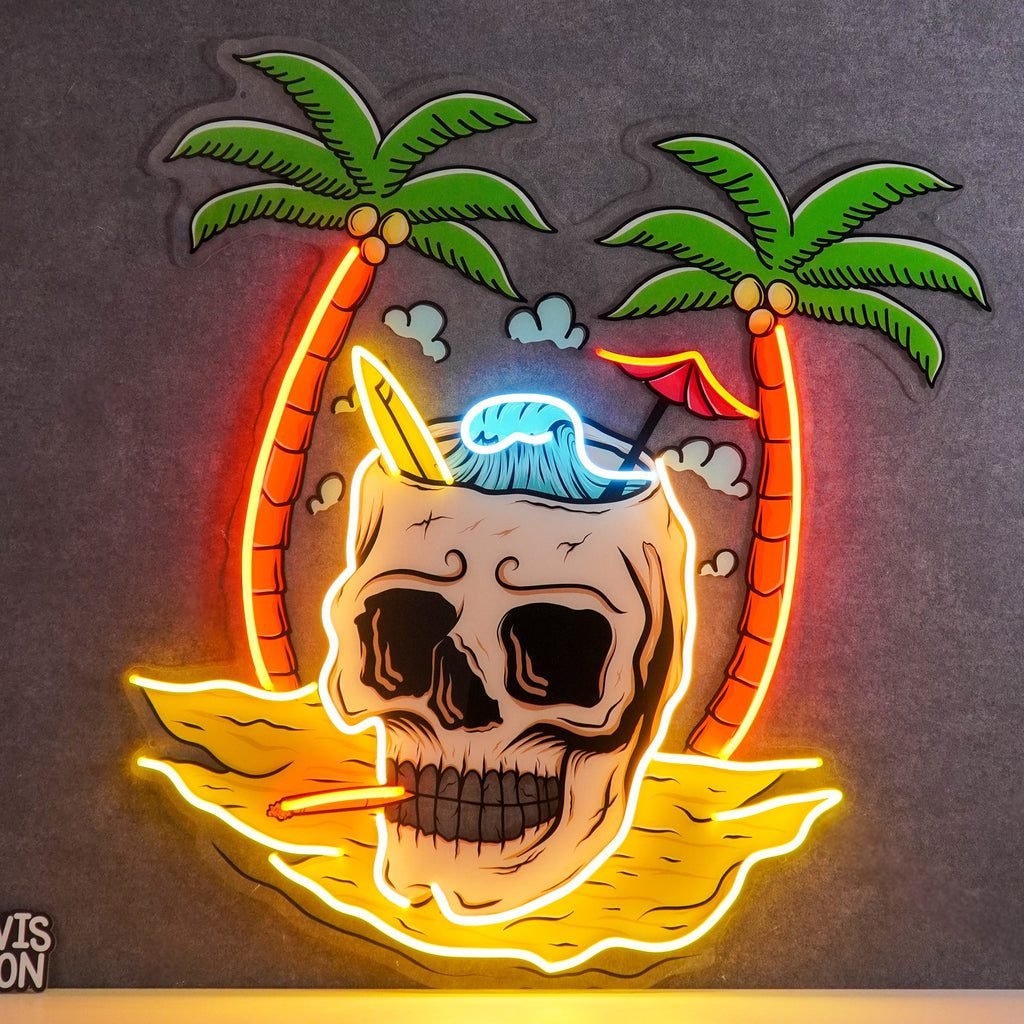 Skull Island LED Neon Sign Light Pop Art