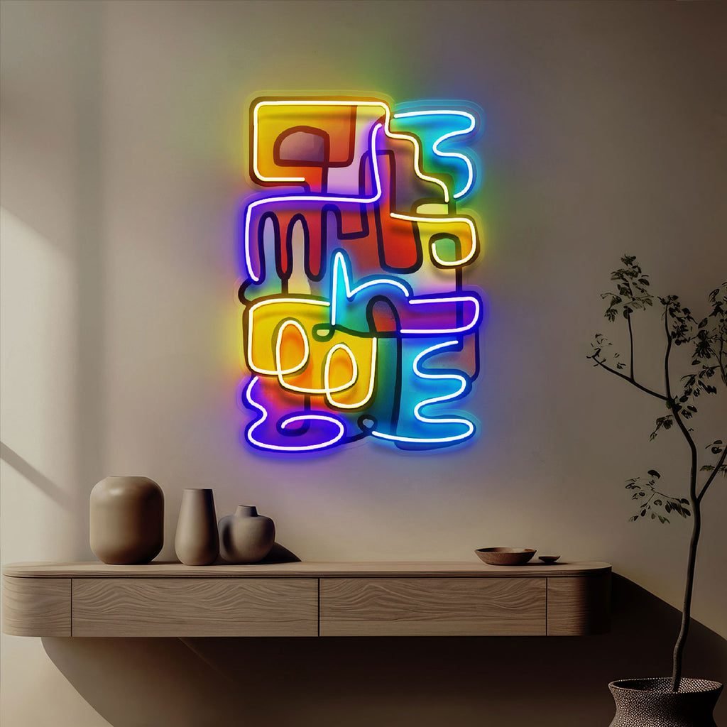 Doodle Painting Abstract Art LED Neon Sign Light Pop Art (Copy) - Image 2